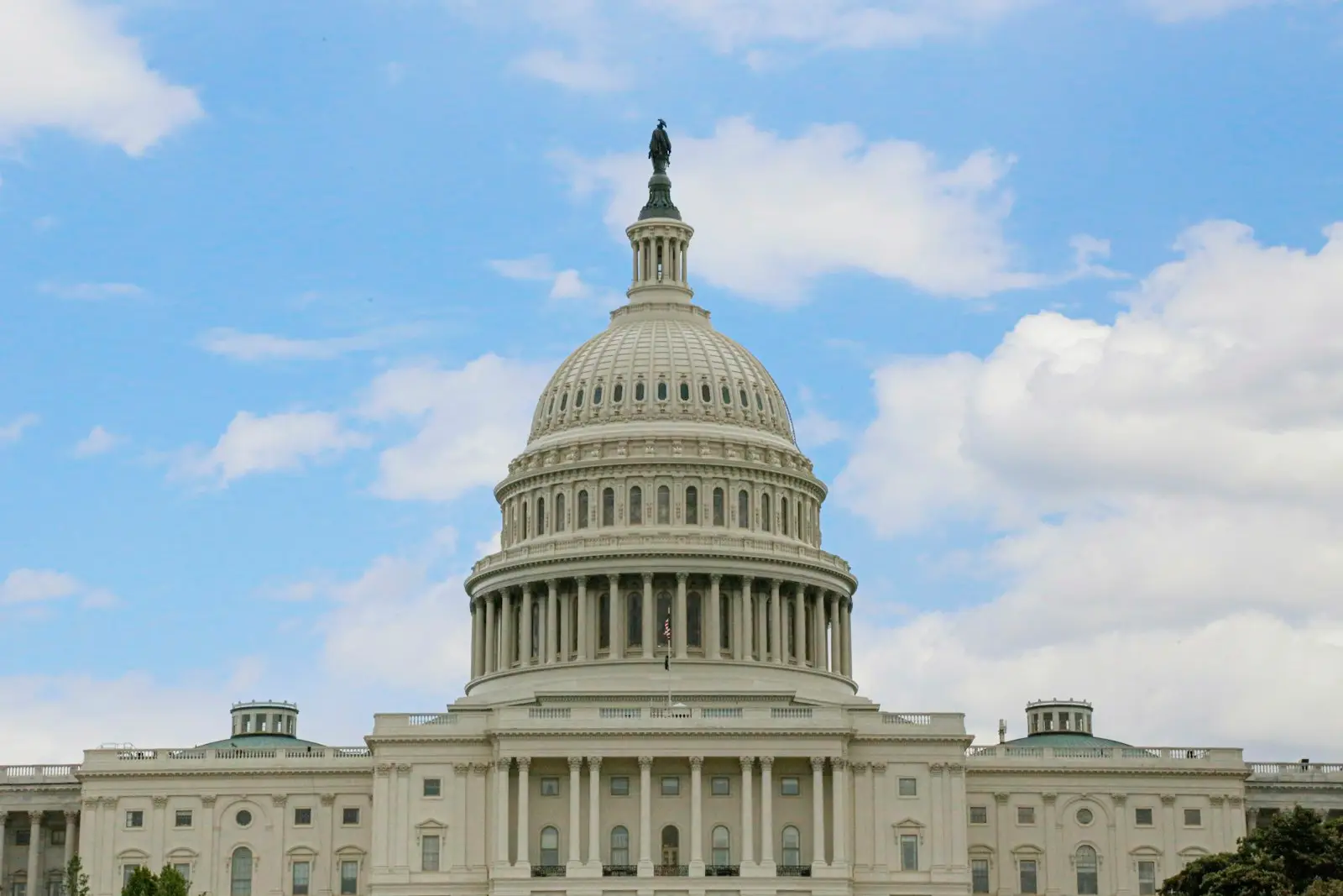 The U.S. Capitol under a blue sky