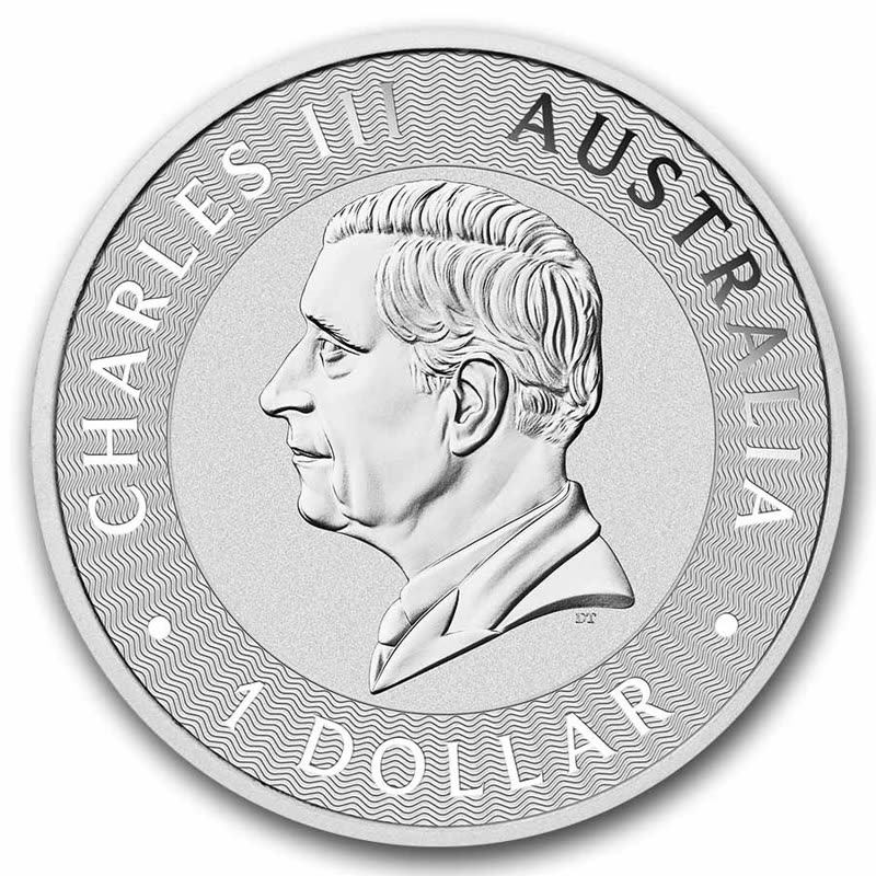 Australian Silver Kangaroo, 1 oz (obverse)