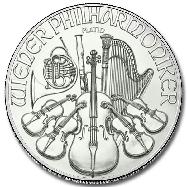 Austrian Platinum Philharmonic, 1 oz (obverse)