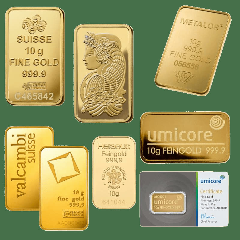 Gold Bar, fractional (1 g to 20 g) (obverse)