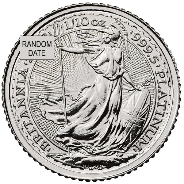 Platinum Britannia, 1/10 oz (obverse)